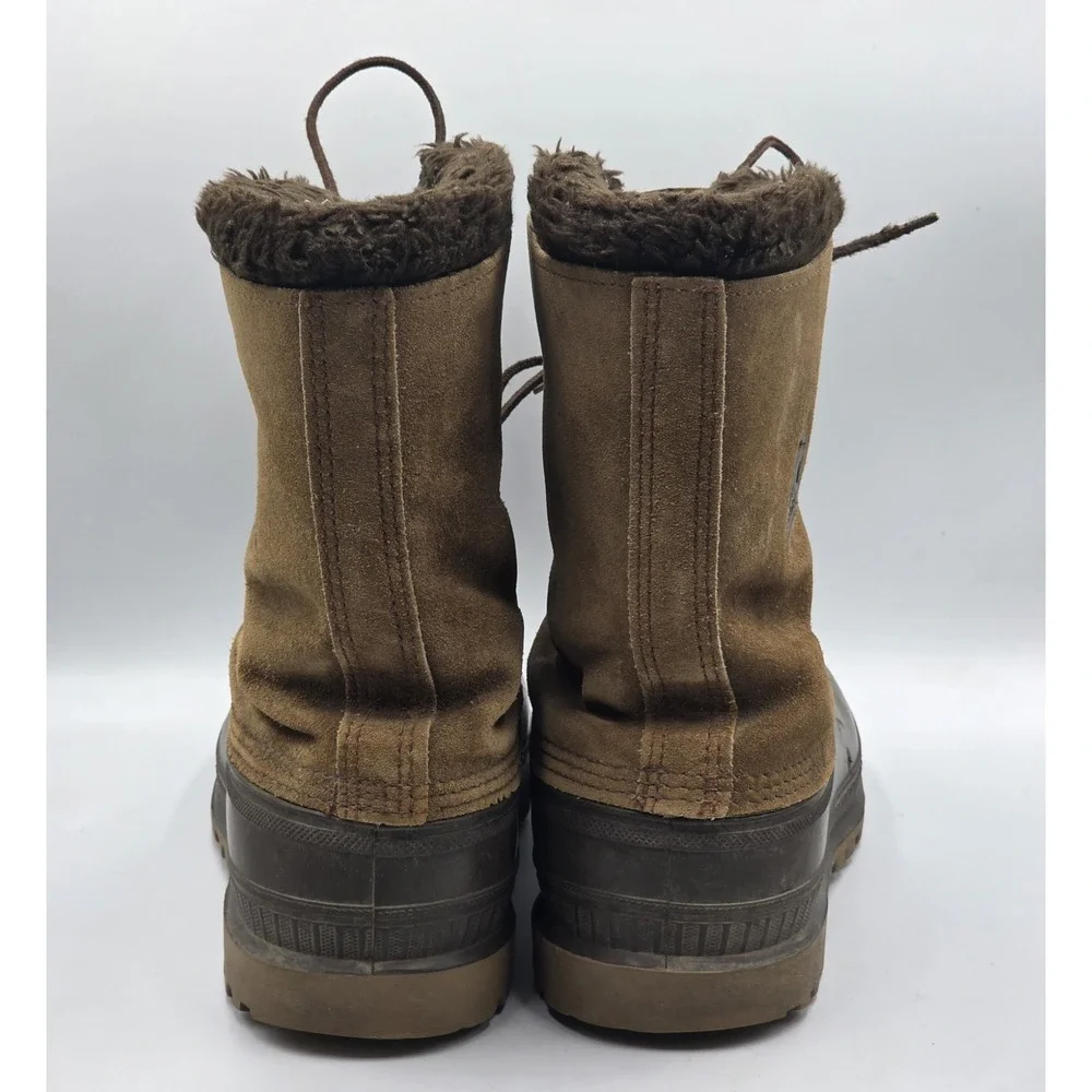Vintage Sorel Mens 9 Canada Leather Pac Boots Insulated Snow Winter Boots